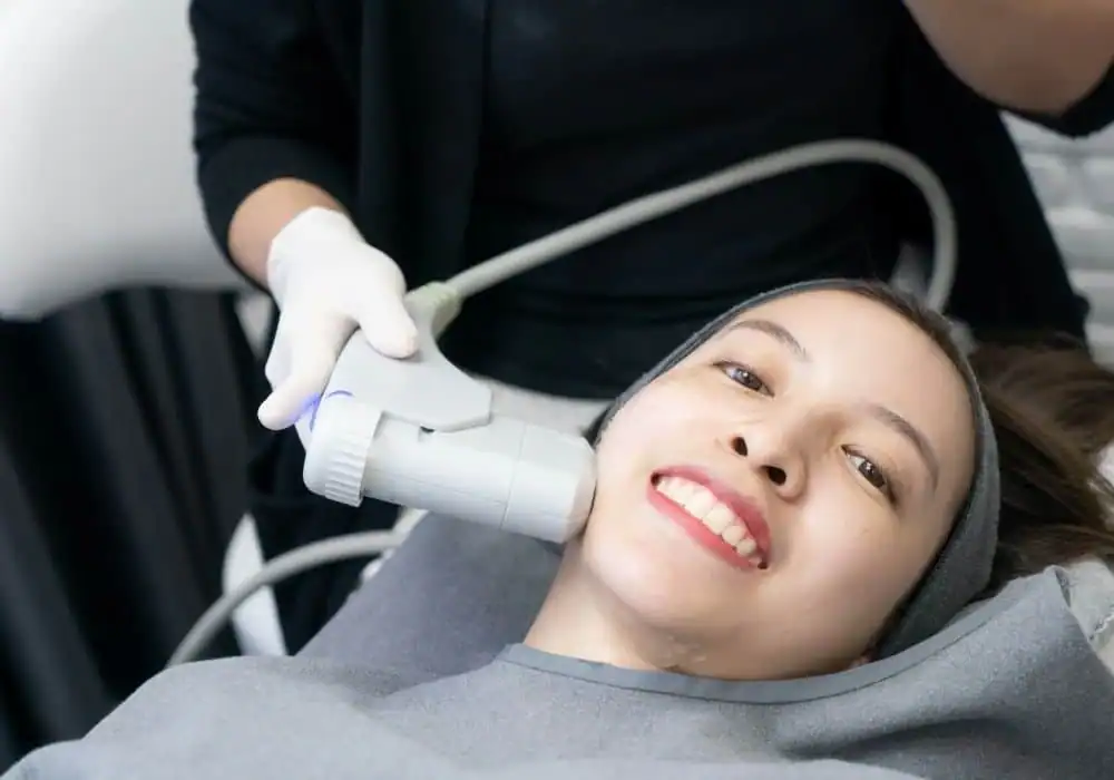 HIFU treatment in progress