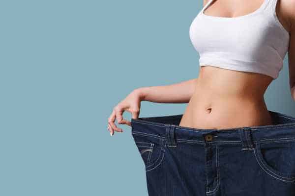 woman after fat reduction treatment