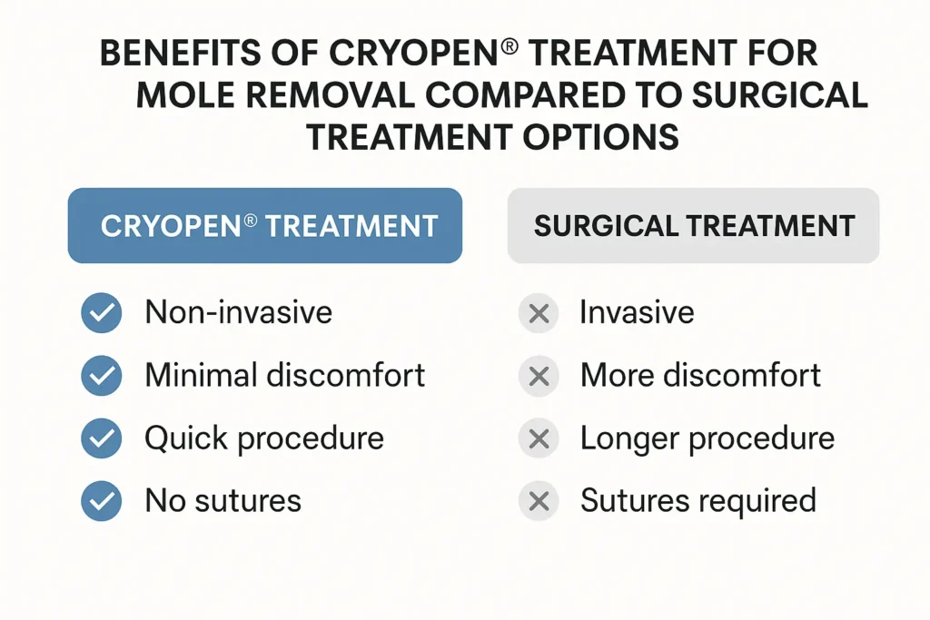 Benefits of facial mole removal - call our team today to book a consultation