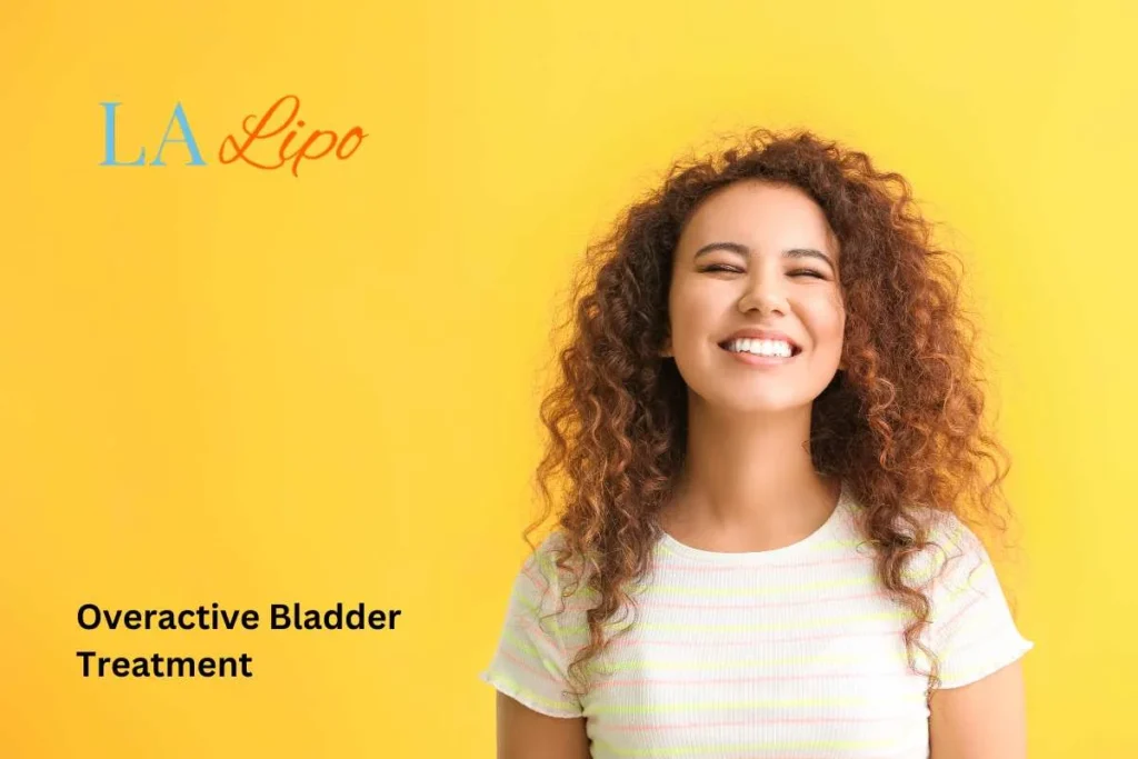woman smiling about overactive bladder treatment solutions